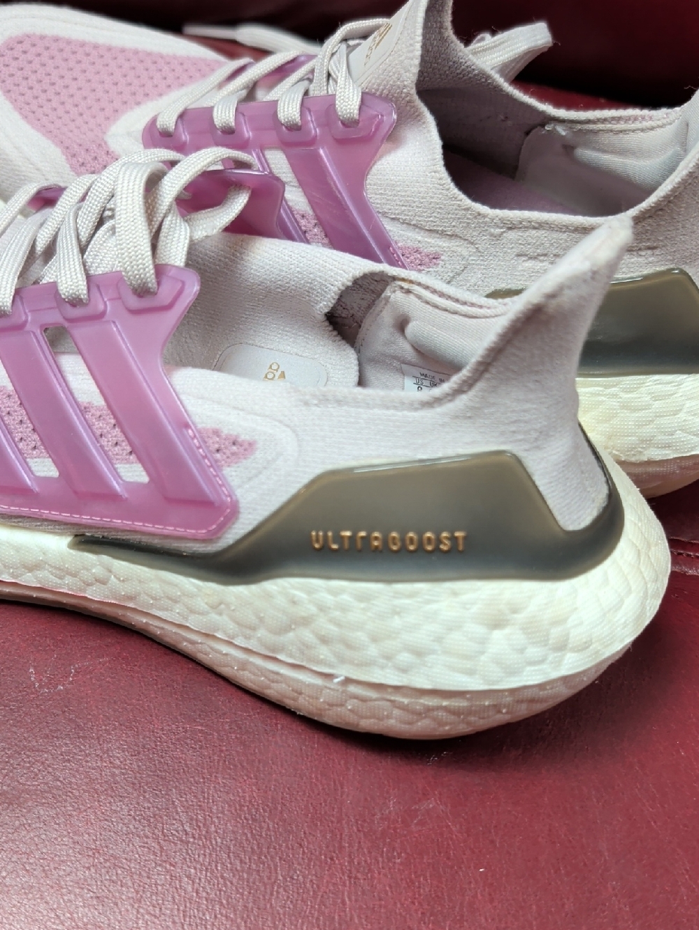 Adidas Ultraboost 21 Ice Purple Athletic Running Shoes Women's Size 8 - Picture 7 of 11